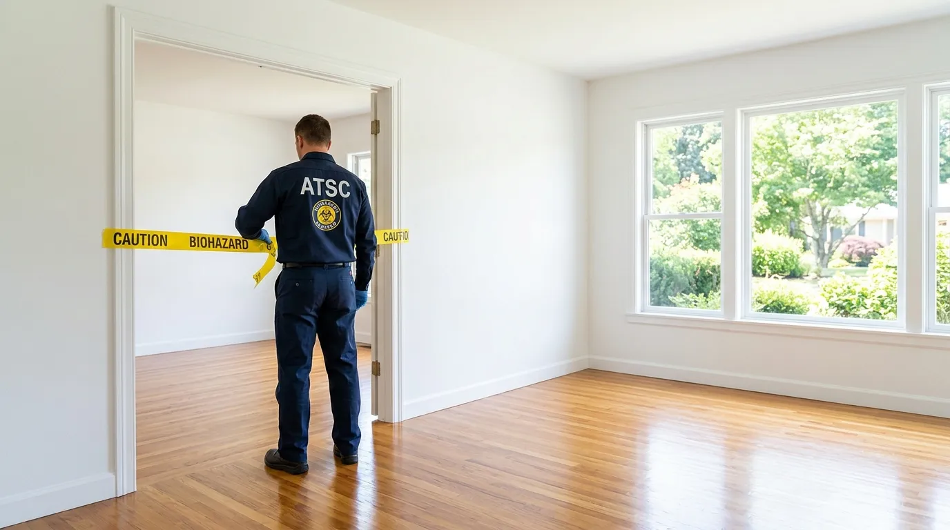 Certified biohazard cleanup crew performing Decomposition Cleanup in Greenwood Village